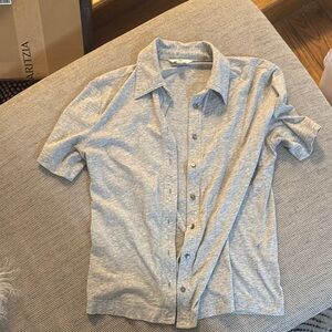 Banana Republic Gray Casual Button Down Shirt Size M | Classic |